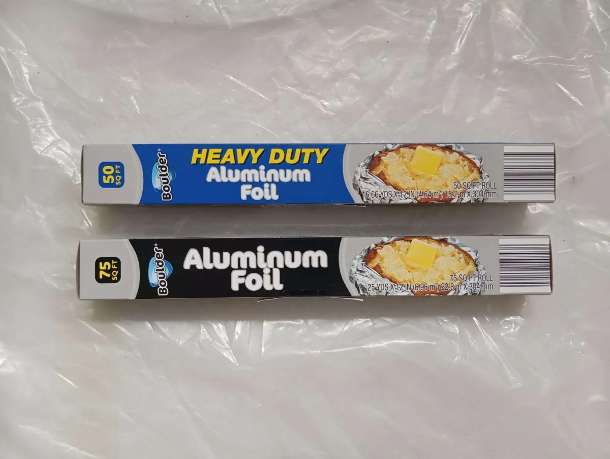 Aluminum foil rolls for consumer and foodservice use
